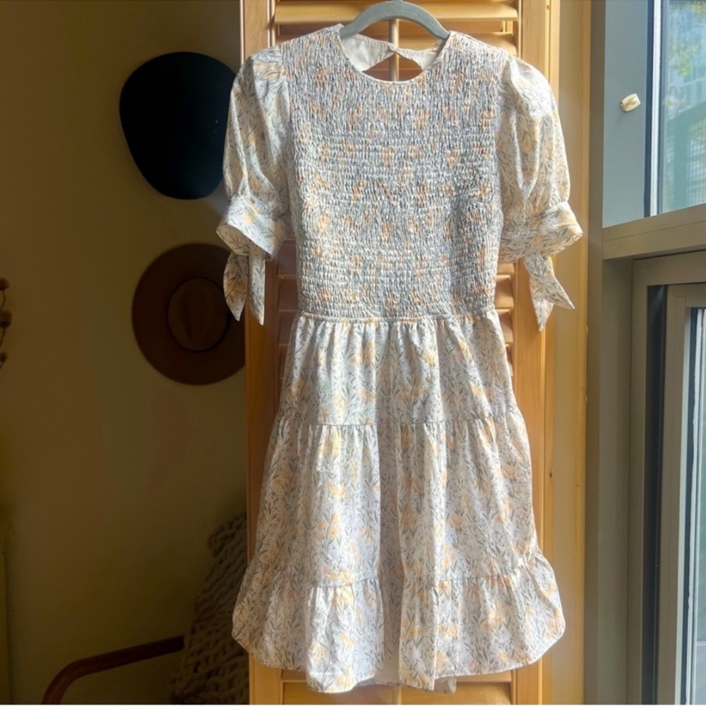 Altar'd State Floral Open Back Mini Dress